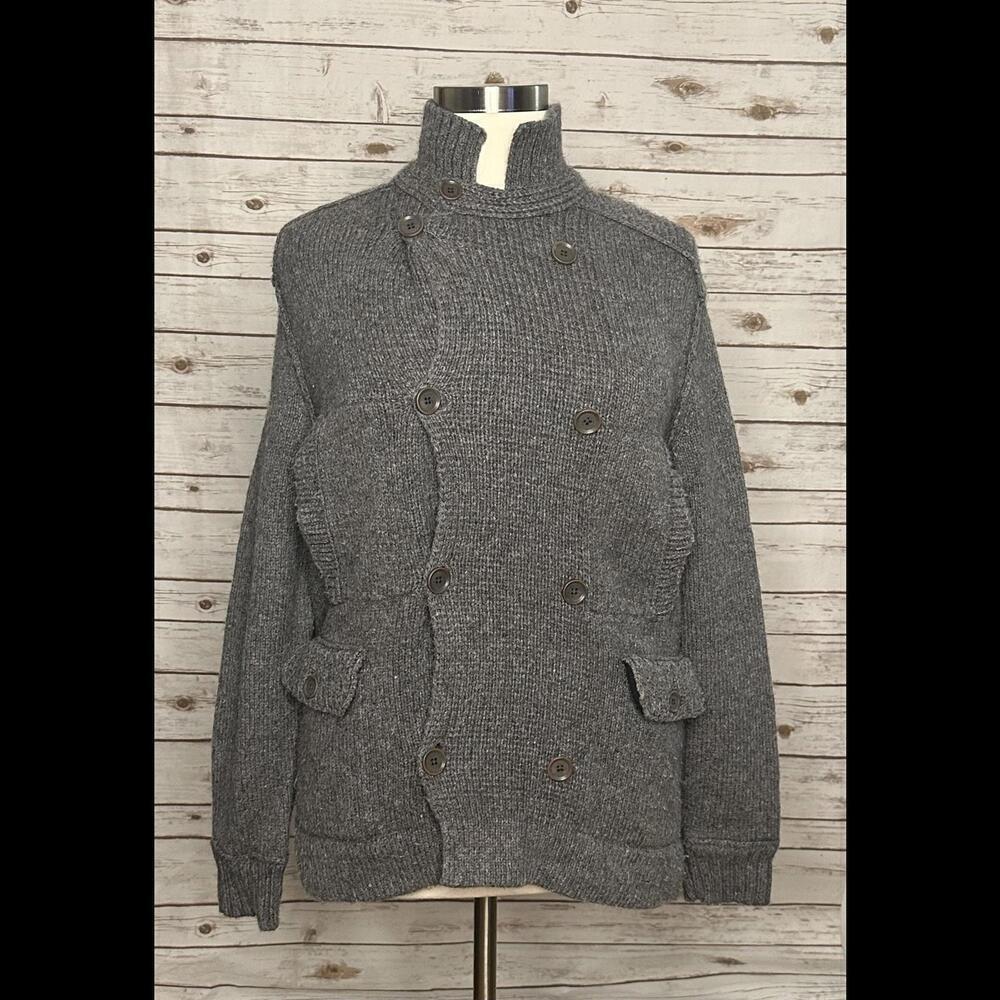 Banana Republic Heritage classic grey alpaca/wool sweater peacoat Size Large
